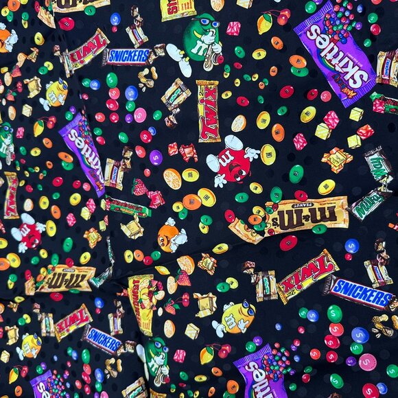 Vintage Planet Mars 100% Silk, 43" Square, M & M's Candy Novelty Print Scarf - Picture 8 of 9